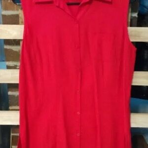 Sleeveless Red Sleeveless Top